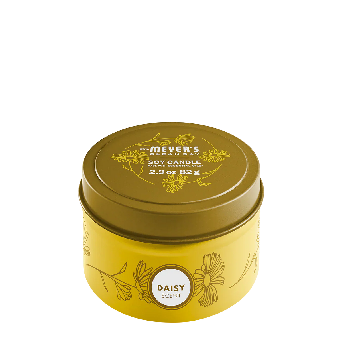 Daisy Tin Candle